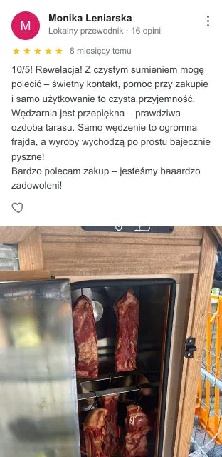 Opinia klienta DREVOS w Google: Monika Leniarska, ocena 5 z 5 — zrzut ekranu