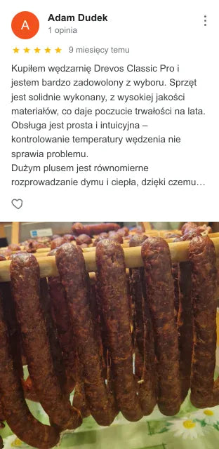 Opinia klienta DREVOS w Google: Adam Dudek, ocena 5 z 5 — zrzut ekranu