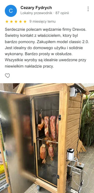 Opinia klienta DREVOS w Google: Cezary Fydrych, ocena 5 z 5 — zrzut ekranu