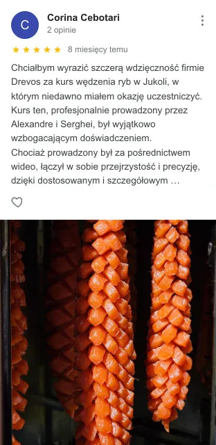 Opinia klienta DREVOS w Google: Corina Cebotari, ocena 5 z 5 — zrzut ekranu